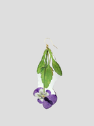 Violet Pansy Earrings,Dauphinette,- Fivestory New York