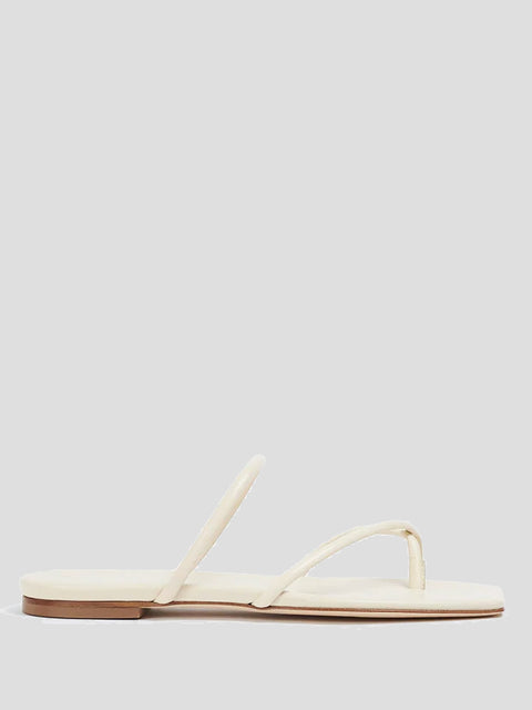 Mina Creamy Nappa Flat Sandals,Aeyde,- Fivestory New York