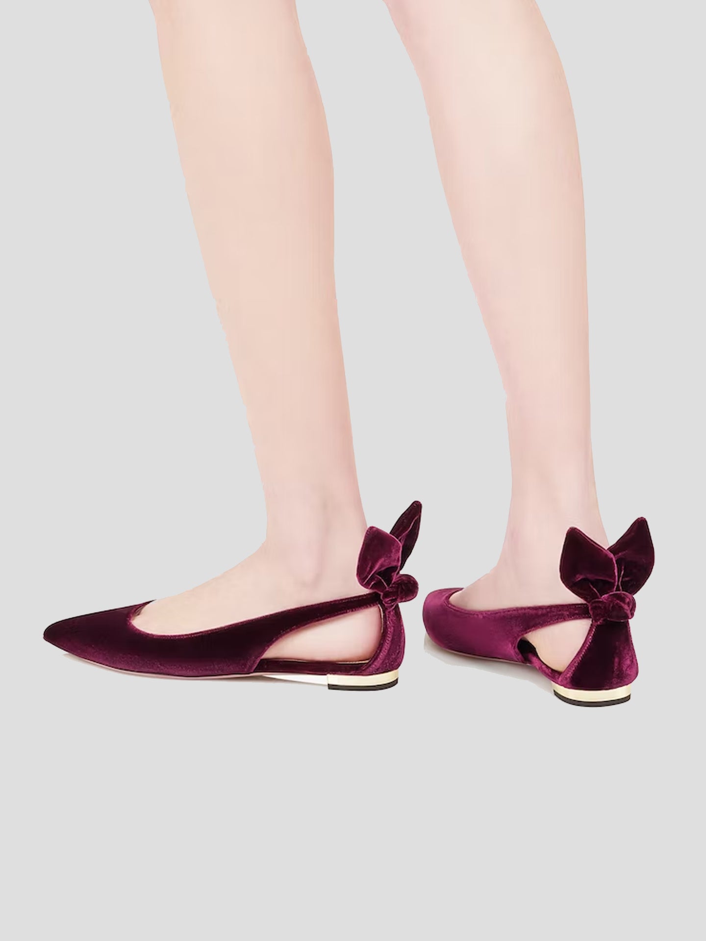 Burgundy Velvet Bow Tie Ballet