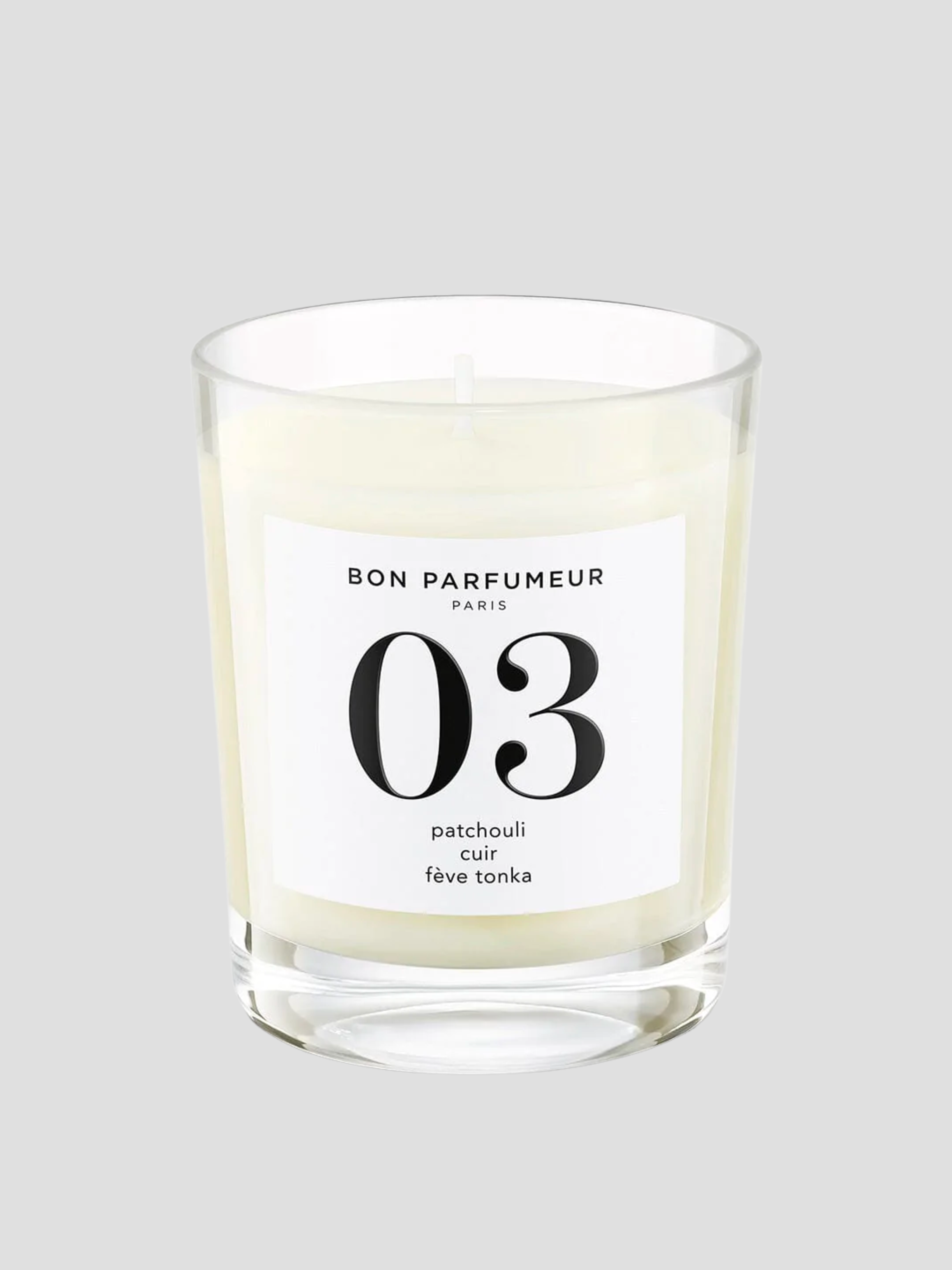 No. 3 Patchouli, Leather And Tonka Bean Candle,Bon Parfumeur,- Fivestory New York