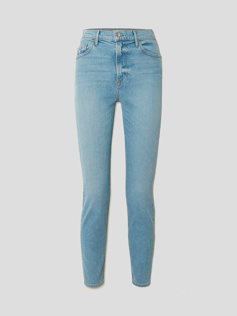 Kendall Blue Wash High Rise Stretch Skinny Jeans,Grlfrnd,- Fivestory New York