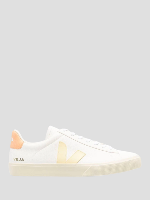 Campo Chrome-Free Leather Sneakers with Yellow V,Veja,- Fivestory New York