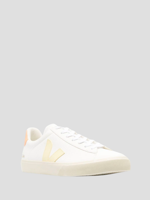 Campo Chrome-Free Leather Sneakers with Yellow V,Veja,- Fivestory New York