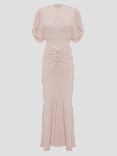 Gathered Waist Midi Dress,Victoria Beckham,- Fivestory New York
