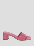 50mm Rosa Mule Croc Heel,Paris Texas,- Fivestory New York