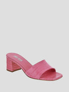 50mm Rosa Mule Croc Heel,Paris Texas,- Fivestory New York